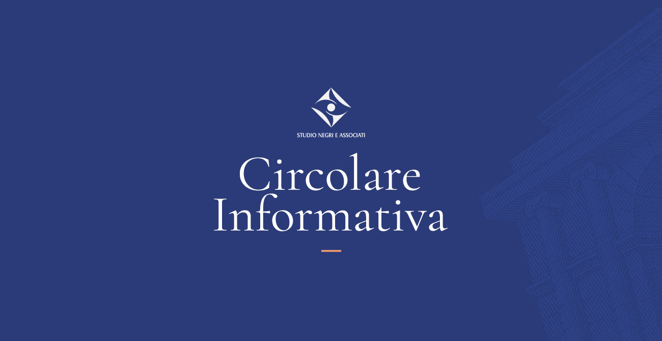 Studio Negri Associati - Circolare Informativa